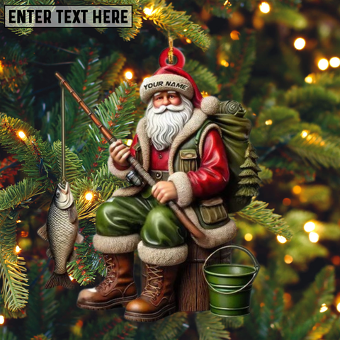 Maxcorners Custom Fishing Ornament for Anglers, Personalized Christmas Decor