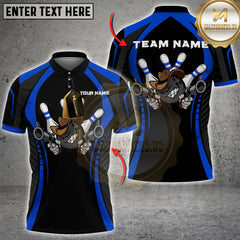 Maxcorners Bowling Wild West Gunslinger Multicolor Customized Name, Team Name 3D Shirt