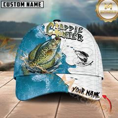Maxcorners Crappie Hunter Fishing Graphic Splash Effect Personalized Name 3D Cap