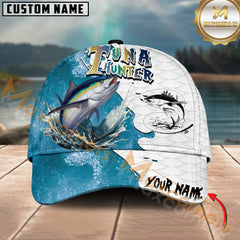 Maxcorners Tuna Hunter Fishing Graphic Splash Effect Personalized Name 3D Cap