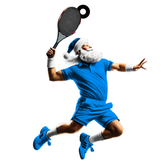 Maxcorners Santa Tennis Player Ornament, Unique Christmas Gift for Tennis Fans, Acrylic Ornament, Christmas Decor