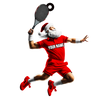 Maxcorners Santa Tennis Player Ornament, Unique Christmas Gift for Tennis Fans, Acrylic Ornament, Christmas Decor