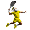 Maxcorners Santa Tennis Player Ornament, Unique Christmas Gift for Tennis Fans, Acrylic Ornament, Christmas Decor