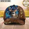 Maxcorners Deer Hunting Rustic Antler Icons Multicolor Options Personalized Name 3D Cap
