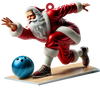 Maxcorners Santa Bowling, Personalize Bowling Ornament, Christmas Gift For Bowling Lovers