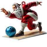 Maxcorners Santa Bowling, Personalize Bowling Ornament, Christmas Gift For Bowling Lovers