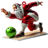 Maxcorners Santa Bowling, Personalize Bowling Ornament, Christmas Gift For Bowling Lovers