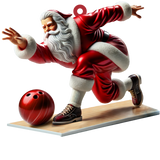 Maxcorners Santa Bowling, Personalize Bowling Ornament, Christmas Gift For Bowling Lovers