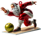 Maxcorners Santa Bowling, Personalize Bowling Ornament, Christmas Gift For Bowling Lovers