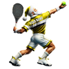 Maxcorners Santa Tennis Acrylic Ornament, Gift for Tennis Players, Christmas Decor, Tree Decoration
