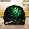 Maxcorners Darts Neon Blue Tech Dartboard Futuristic Powerful Multicolor Option Personalized Name 3D Cap
