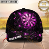Maxcorners Darts Neon Blue Tech Dartboard Futuristic Powerful Multicolor Option Personalized Name 3D Cap