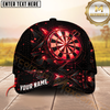 Maxcorners Darts Neon Blue Tech Dartboard Futuristic Powerful Multicolor Option Personalized Name 3D Cap