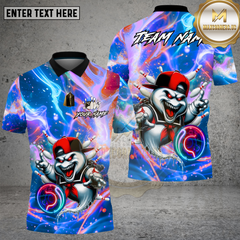 Maxcorners Bowling Neon Ghost Street Trick Multi Options Personalized Name, Team Name Unisex 3D Shirt (4 Colors)