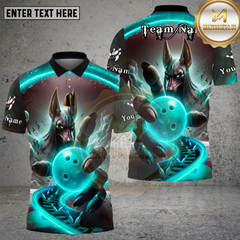 Maxcorners Bowling Anubis Cosmic Energy Multi Options Personalized Name, Team Name Unisex 3D Shirt (4 Colors)