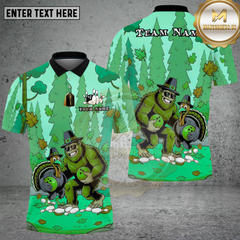 Maxcorners Bowling Autumn Bigfoot Turkey Fun Multi Options Personalized Name, Team Name Unisex 3D Shirt (4 Colors)