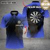 Maxcorners Darts Red Black Optical Grid Target Multi Options Personalized Name, Team Name Unisex 3D Shirt (4 Colors)
