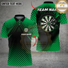 Maxcorners Darts Red Black Optical Grid Target Multi Options Personalized Name, Team Name Unisex 3D Shirt (4 Colors)