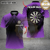 Maxcorners Darts Red Black Optical Grid Target Multi Options Personalized Name, Team Name Unisex 3D Shirt (4 Colors)