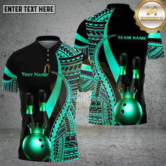 Maxcorners Bowling Tribal Gold Crown Pattern Multi Options Personalized Name, Team Name Unisex 3D Shirt (4 Colors)