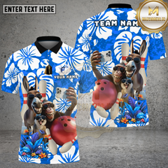 Maxcorners Bowling Hawaiian Donkey Fun Multi Options Personalized Name, Team Name Unisex 3D Shirt (4 Colors)