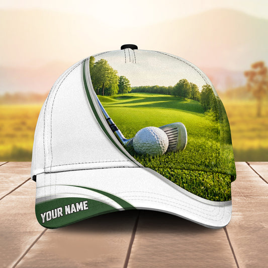Maxcorners Emerald Fairway 3D Golf Personalized Name Cap