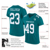 Maxcorners Custom Teal White Mesh Authentic Football Jersey LM2605