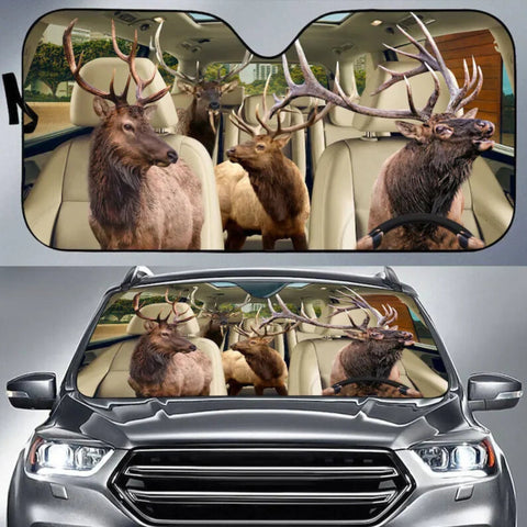 Maxcorners Elk Hunting Car Sun Shade