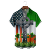 Maxcorners St. Patrick's Day Irish Flag Hawaiian Golf Shirt, Men's Golf Shirt, St. Paddy's Day Shirt
