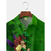 Maxcorners Green St. Patrick's Day Lucky Clover Beauty Hawaiian Golf Shirt, Men's Golf Shirt, Tropical Vibe Golf Polo Shirts