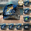 Maxcorners Fishing Splash Water Camo Personalized Name Classic 3D Cap (13 Breeds)