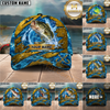 Maxcorners Fishing Explosive Water Splash Personalized Name 3D Cap