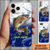 Maxcorners Fishing Phone Case Liquid Flow Texture Custom Name Phone Case