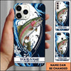 Maxcorners Fishing Phone Case Dynamic Wave Artwork Custom Name Phone Case
