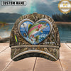 Maxcorners Fishing Heart Camo Ocean Personalized 3D Cap