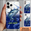 Maxcorners Fishing Phone Case Liquid Flow Texture Custom Name Phone Case