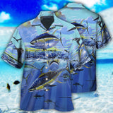 Maxcorners Fishing Tuna Fishing Blue Sky Ocean Hawaiian Shirt