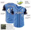Maxcorners Custom Powder Blue White-Navy Authentic Two Tone Baseball Jersey LM2605