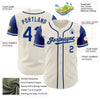 Maxcorners Custom Cream Royal Authentic Two Tone Baseball Jersey LM2605