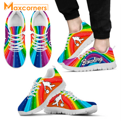 Maxcorners Bowling Rainbow All Over Printed Sneaker Shoes