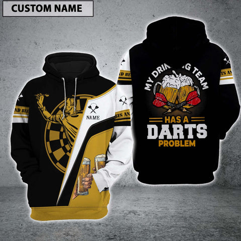 Maxcorners Beer Drinking Team Darts Personalized Name 3D Shirt