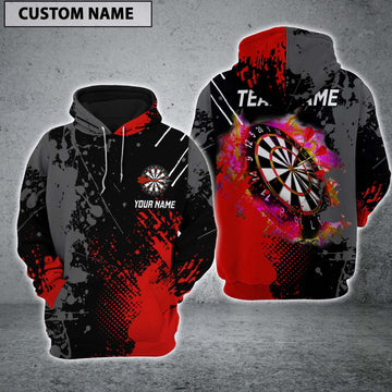 Maxcorners Darts Dartboard Paint Color Style Personalized Name And Team Name 3D Shirt
