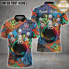 Maxcorners Bowling Graffiti Personalized Name, Team Name 3D Shirt For Women