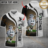 Maxcorners Golf Shirt Father & Son Mascot Customized Name, Team Name 3D Unisex Shirt