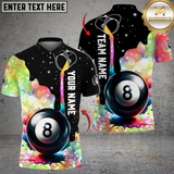 Maxcorners Billiard Magic Art Personalized Name, Team Name 3D Polo Shirt
