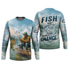 Maxcorners Bigfoot Fishing Shirt, UPF Fishing Shirts, Gag Gifts For Men, Men Long Sleeve Shirt, Mens Casual Shirts