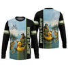 Maxcorners Boatin And Floatin, Bigfoot Fishing Shirt, Funny Fishing Shirt, SPF Shirt, Presents For Fishermen