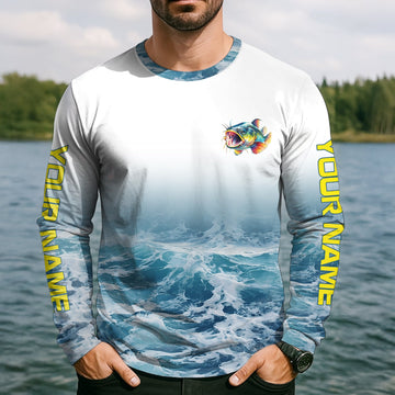 Maxcorners I Fish For Catfish Everything Else Is Bait, Fishing UPF Shirts, Fisherman Gift, Men Long Sleeve Shirt