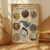 Maxcorners Animals USA Hunting Framed Canvas LM2611