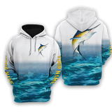 Maxcorners Blue Marlin Customize Name 3D Shirts